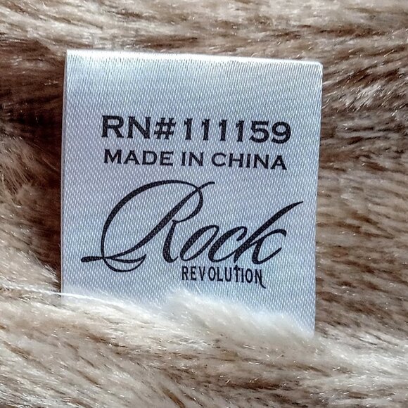 Rock Revolution Tan Quilted Faux Fur Lined Zip Vest - Picture 7 of 7